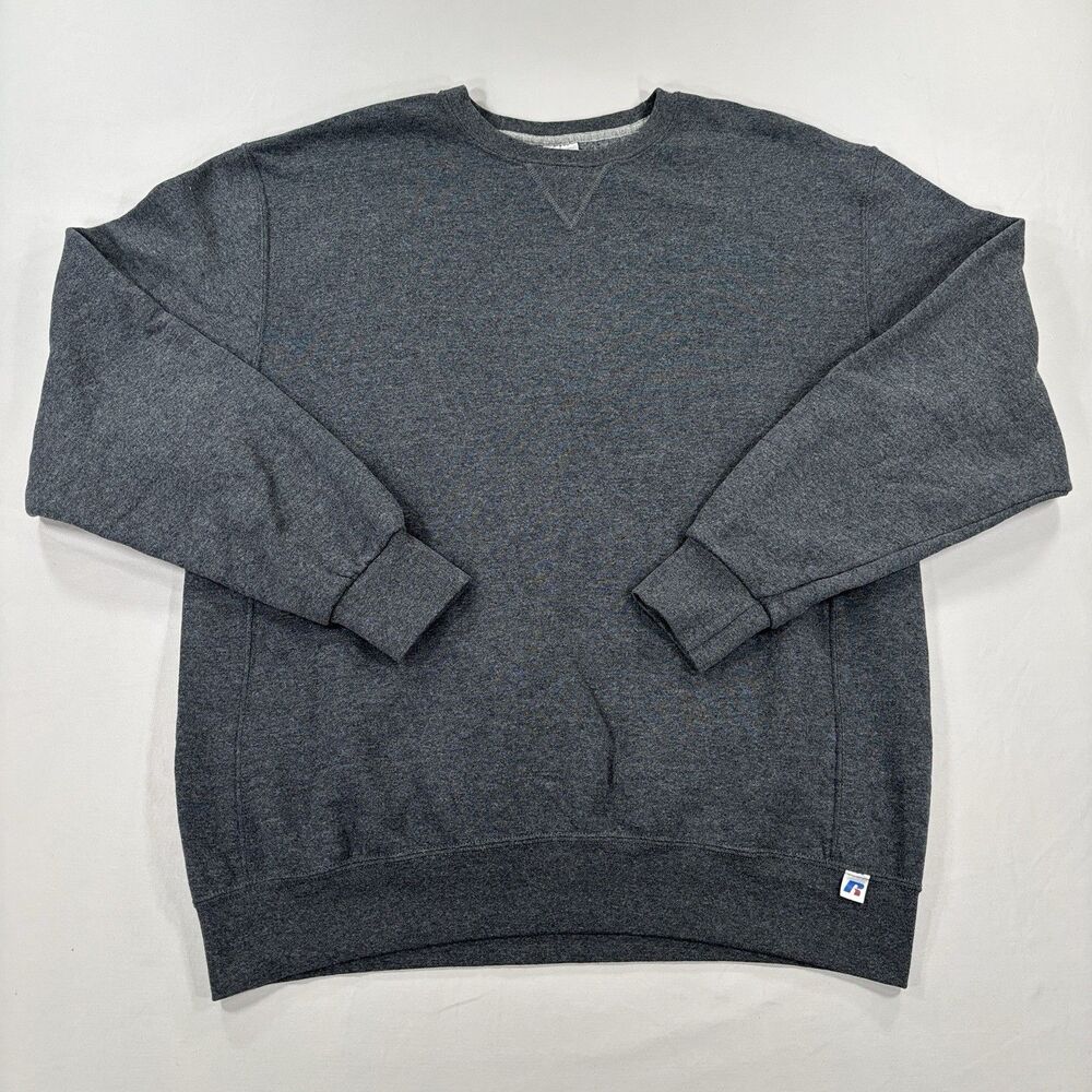 Vintage Russel Athletic XL Grey Blank Crewneck Sweatshirt